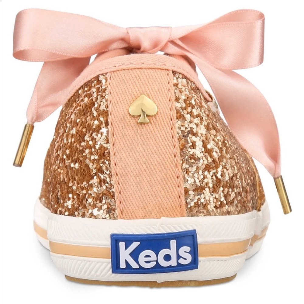 Kate spade  rose gold glitter Keds